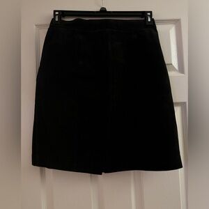 Leather suede skirt